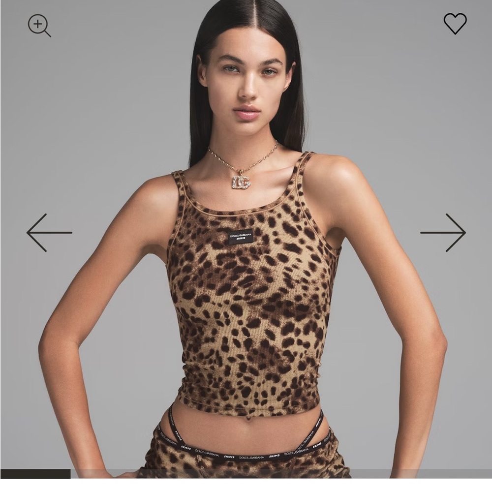 Dolce & Gabbana Brown Leopard Tank Top